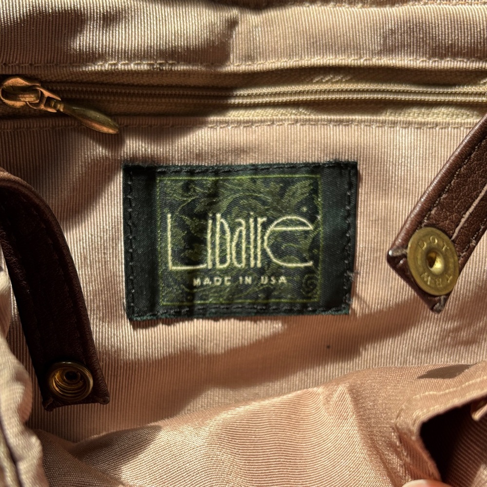 Libarie Chic Brown Leather Backpack - image 2